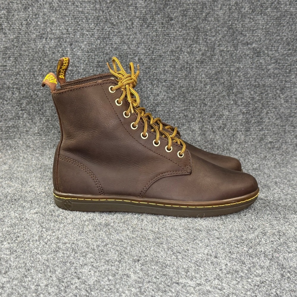 Dr. Martens Tobias Boots Womens 9 Btown Leather 8 Eye Retro Moto Classic Lace up